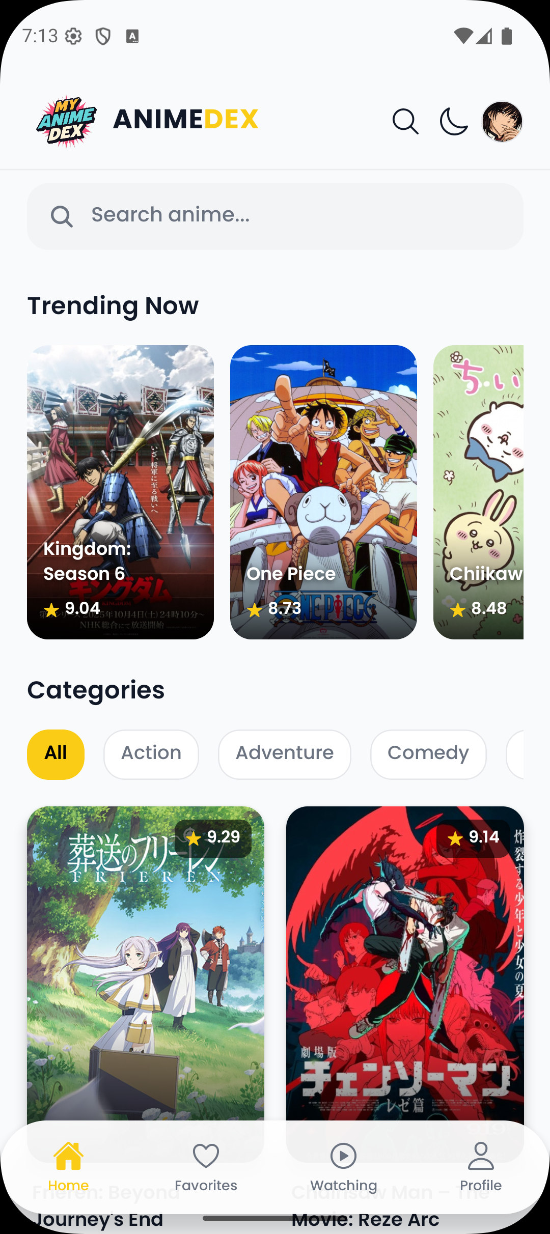 Light Mode Screenshot